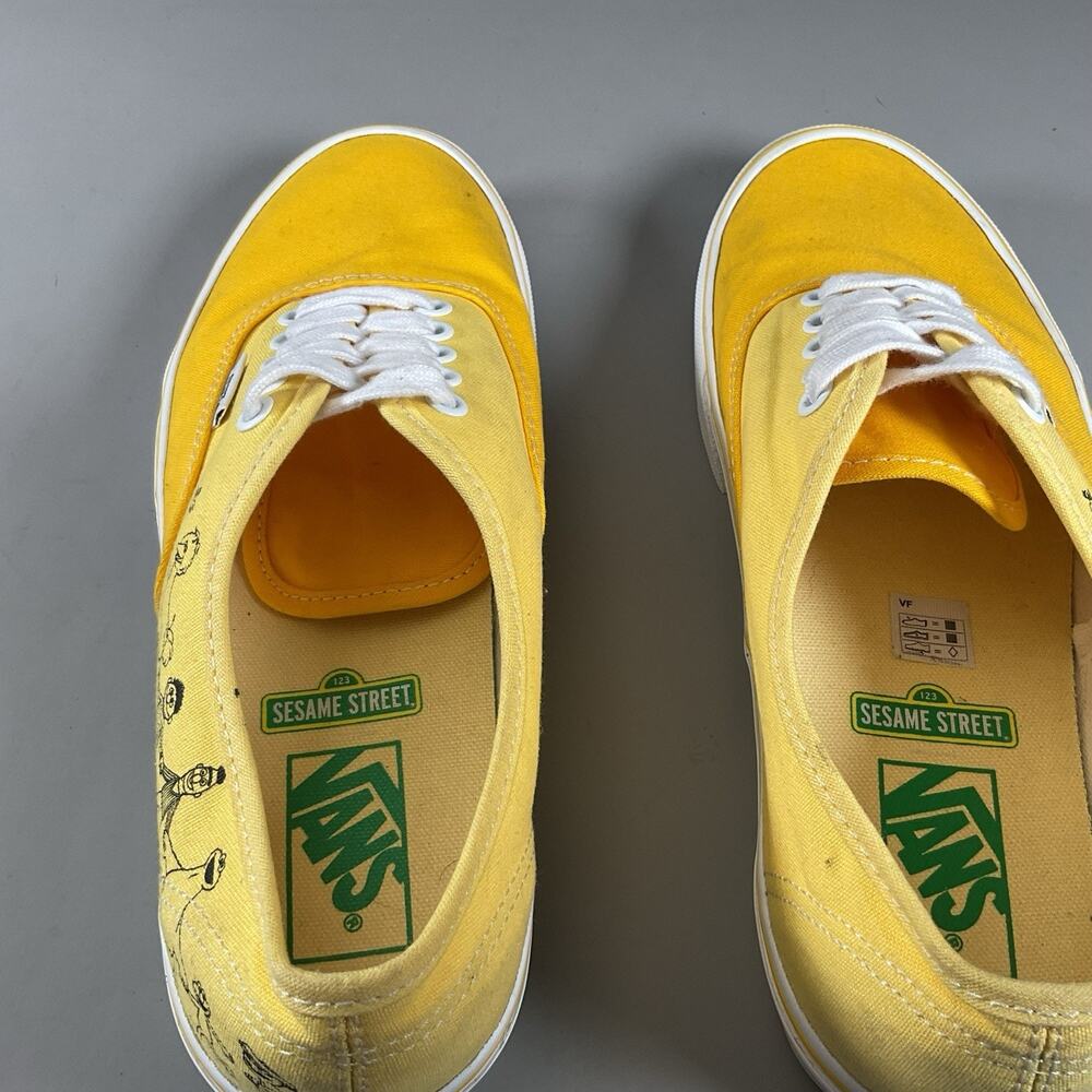 Mens 9 Womens 10.5 VANS Authentic Sesame Street Casual Sneaker Skate Shoe Yellow - Picture 7 of 8